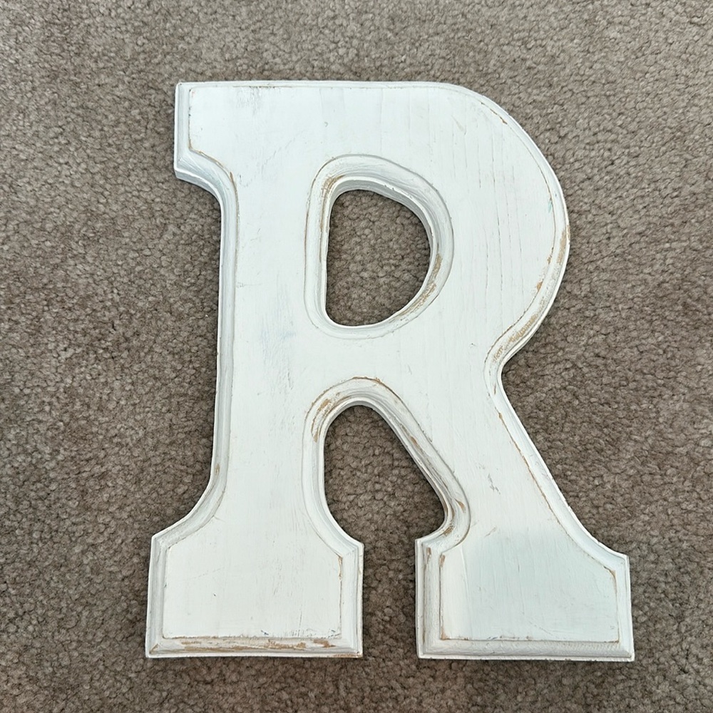 Wooden initial R